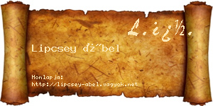 Lipcsey Ábel névjegykártya
