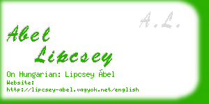 abel lipcsey business card